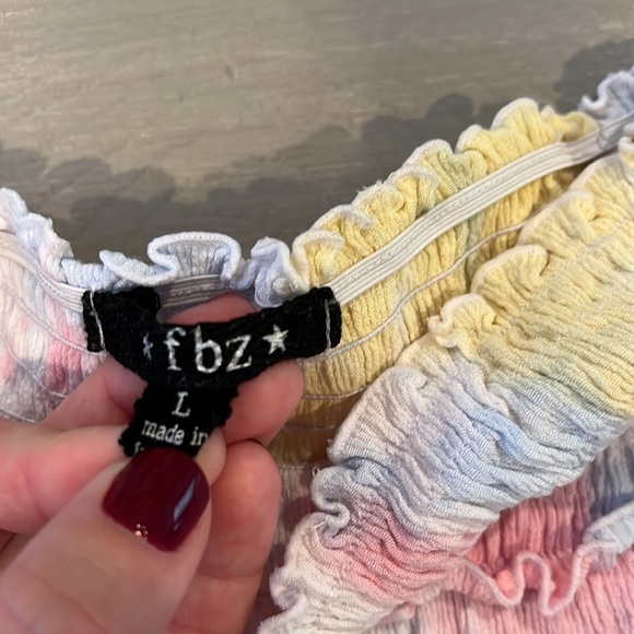 Flowers by Zoe Tie Dye Ruffle Skirt with built in shorts - Picture 2 of 4